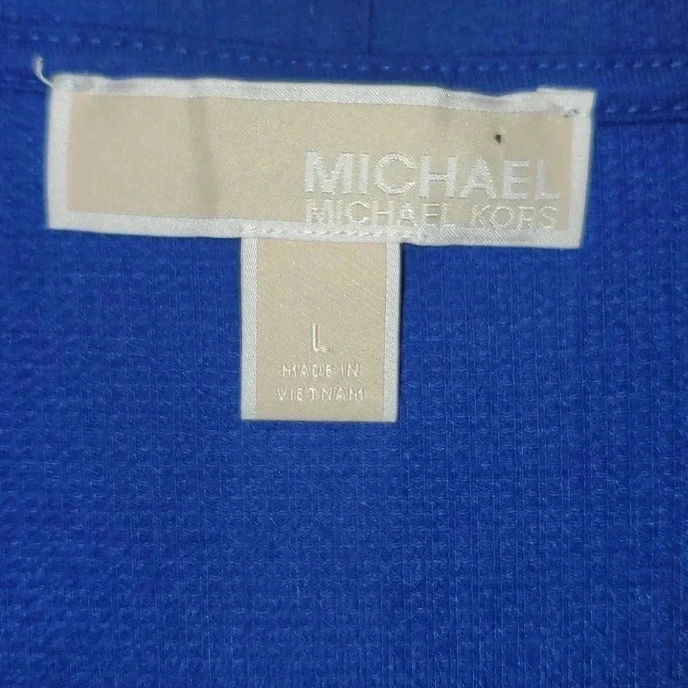 Michael Kors Cobalt Blue Hooded Sweater Size L